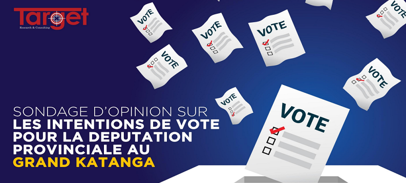 Les intentions de vote pour la députation provinciale au Grand Katanga